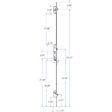 Multipoint Lock with Deadlocking Hooks for Narrow Style Doors