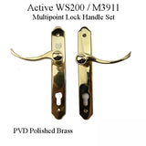 Active WS200 / M3911 Multipoint Lock Handle Set - PVD Polished Brass