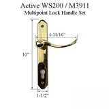 Active WS200 / M3911 Multipoint Lock Handle Set - PVD Polished Brass