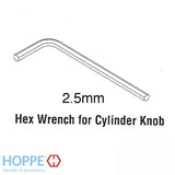 HOPPE Hex / Allen Wrench 2.5mm, CES Cylinder Knob