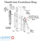 Hoppe Sliding Patio Door Thumb-turn Escutcheon Ring