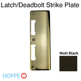 HOPPE Latch & Deadbolt Strike Plate, 2.94 x 8.82 Extra Wide - Matt Black,2074716
