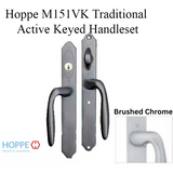 HOPPE HLS 9000 Active Sliding Door Set, Brushed Chrome -2081705