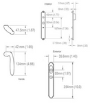 HOPPE HLS 9000 Sliding Door Handle Set Verona Lever Active Keyed Oil Rubbed Brass