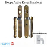 HOPPE HLS 9000 SLIDING DOOR HANDLE-SET, M574/2170N ACTIVE KEYED - BRUSHED CHROME -2081887