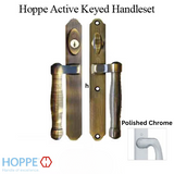 HOPPE HLS 9000 SLIDING DOOR HANDLE-SET, M574/2170N ACTIVE KEYED - POLISHED CHROME -2081895