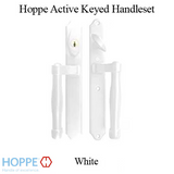 HOPPE HLS 9000 SLIDING DOOR HANDLE-SET, M574/2170N ACTIVE KEYED - WHITE