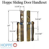 HOPPE HLS 9000 Sliding Door Handle Set Active Keyed, Brushed Chrome ,2082151