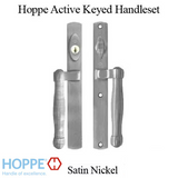 HOPPE HLS 9000 SLIDING DOOR HANDLE-SET, M574/2165N ACTIVE KEYED - SATIN NICKEL