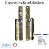 HOPPE HLS 9000 Sliding Door Handle Set Active Keyed, PLOSHED CHROME , 2082169