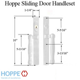 HOPPE HLS 9000 Sliding Door Handle Set Active Keyed White
