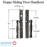 HOPPE HLS 9000 Sliding Door Handle Set Active Keyed, Antique Nickel