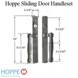 HOPPE HLS 9000 SLIDING DOOR HANDLE-SET, M574/2165N ACTIVE KEYED, Oil Rubbed Brass