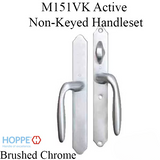HOPPE HLS 9000 Sliding Door Handle Set Verona Lever Active Non-Keyed, Brushed Chrome