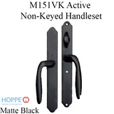 HOPPE HLS 9000 Sliding Door Handle Set with Verona Lever Active Non-Keyed Matte Black