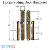 HOPPE HLS 9000 Sliding Door Handle Set Active Non-Keyed Outside- BRUSHED CHROME- 2082425