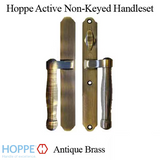 HOPPE HLS 9000 Sliding Door Handle Set Active Non-Keyed Outside Antique Brass