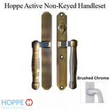 HOPPE HLS 9000 Sliding Door Handle Set Active Non-Keyed Outside- BRUSHED CHROME- 2082425