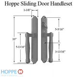 HOPPE HLS 9000 Sliding Door Handle Set Active Non-Keyed Outside Oil Rubbed Brass