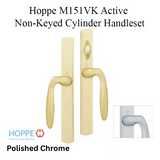 HOPPE HLS 9000 Sliding Door Handle Set with Verona Lever Active Non-Keyed Outside- Polished Chrome