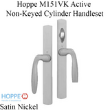 HOPPE HLS 9000 Sliding Door Handle Set with Verona Lever Active Non-Keyed, Satin Nickel