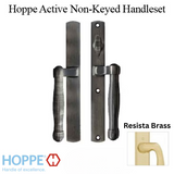 HOPPE HLS 9000 Sliding Door Handle Set Active Non-Keyed Outside, Resista Brass -2082679