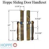 HOPPE HLS 9000 Sliding Door Handle Set Active Non-Keyed Outside Antique Brass