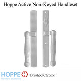 Hoppe HLS 9000 Sliding Door Handle-Set, M574/2165N Active Non-Keyed - Brushed Chrome