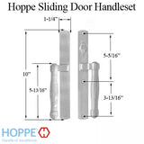 HOPPE HLS 9000 Sliding Door Handle Set Active Non-Keyed Outside, Resista Brass -2082679