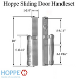 HOPPE HLS 9000 Sliding Door Handle Set Active Non-Keyed Outside Satin Nickel