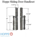 HOPPE HLS 9000 SLIDING DOOR HANDLE-SET, M574/2165N ACTIVE NON-KEYED, Oil Rubbed Brass