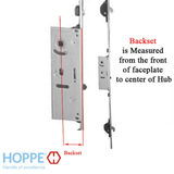 Hoppe Multipoint Lock - 2 Hooks, 30mm Sliding Door Lock, 16mm Face, 2082775