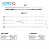 Hoppe Multipoint Lock - 35mm 2 Hooks, Multipoint Sliding Door Lock - 2082783