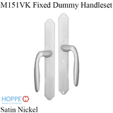 HOPPE HLS 9000 Sliding Door Handle Set with Verona Lever Fixed Dummy, Satin Nickel