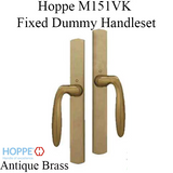 HOPPE HLS 9000 Sliding Door Handle Set with Verona Lever Fixed Dummy Antique Brass