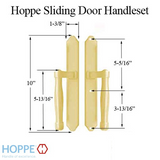 HOPPE HLS 9000 SLIDING DOOR HANDLE-SET, M574/2170N, FIXED DUMMY - RESISTA BRASS