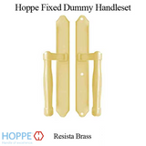 HOPPE HLS 9000 SLIDING DOOR HANDLE-SET, M574/2170N, FIXED DUMMY - RESISTA BRASS