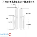 HOPPE HLS 9000 SLIDING DOOR HANDLE-SET, M574/2170N, FIXED DUMMY - WHITE