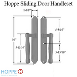 HOPPE HLS 9000 SLIDING DOOR HANDLE-SET, M574/2170N, FIXED DUMMY - SATIN NICKEL