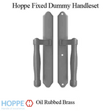 HOPPE HLS 9000 SLIDING DOOR HANDLE-SET, M574/2170N, FIXED DUMMY - OIL RUBBED BRASS