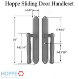 HOPPE HLS 9000 SLIDING DOOR HANDLE-SET, M574/2170N, FIXED DUMMY - OIL RUBBED BRASS