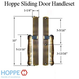 HOPPE HLS 9000 Sliding Door Handle Set Fixed Dummy Antique Brass