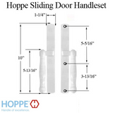HOPPE HLS 9000 Sliding Door Handle Set Fixed Dummy White