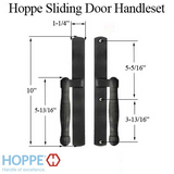 HOPPE HLS 9000 Sliding Door Handle Set Fixed Dummy Matte Black