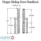 HOPPE HLS 9000 Sliding Door Handle Set Fixed Dummy, Satin Nickel