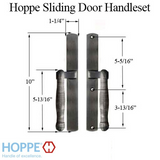 HOPPE HLS 9000 Sliding Door Handle Set Fixed Dummy Antique Nickel