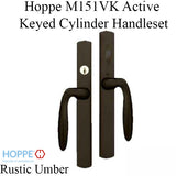 Hoppe HLS 9000 Sliding Door, Verona M151VK/2165N Active Keyed - Rustic Umber
