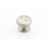 Schaub Northport - Round Knob with star pattern - 1-3/8" dia