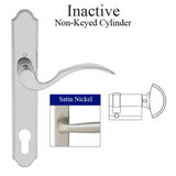 HOPPE Multipoint Handle Set with Munchen Lever Inactive Satin Nickel, 2106280
