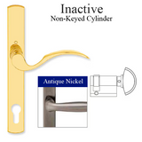 HOPPE MULTIPOINT LOCK HANDLESET, MUNCHEN, M112PL/216N, SOLID BRASS - ANTIQUE NICKEL, INACTIVE ,2106319